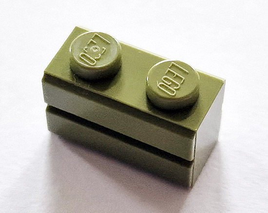 20 x LEGO Mauerstein 1x2 - Olivgrün (Olive Green) - 98283 - Foto 4